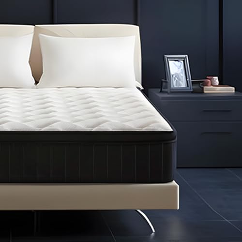 Moccona 12 Inch Queen Size Mattresses, Memory Foam Hybrid Mattress in a Box with Independent Spring, Soft and Comfortable, Pressure Relief, CertiPUR-US Certified, Medium