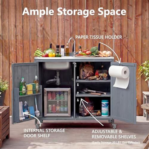 Modular Outdoor Kitchen Island Configuration