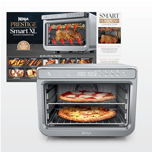 Ninja DT501 countertop oven front view in stainless steel