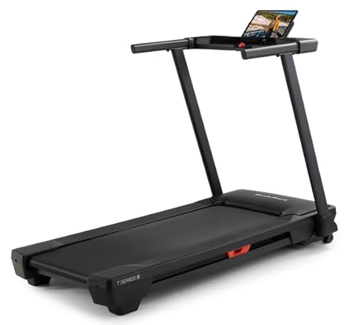 NordicTrack T Series 5 Starter Treadmill in a bright home gym
