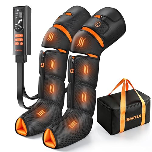 RNATFLU Leg Massager with Heat and Compression for Circulation, Standard