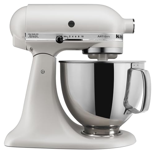 KitchenAid Artisan Series 5 Quart Tilt Head Stand Mixer with Pouring Shield KSM150PS on a kitchen counter