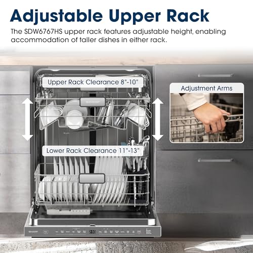 Adjustable third rack and flexible loading