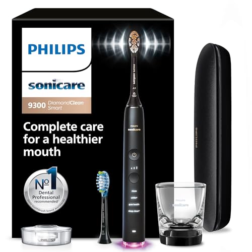 Philips Sonicare DiamondClean 9300 Electric Toothbrush, 2 Brush Head, Black
