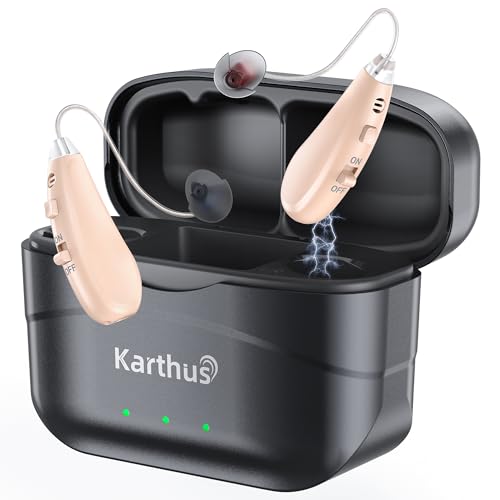Karthus OTC Hearing Aids for Seniors, Rechargeable with Noise Reduction
