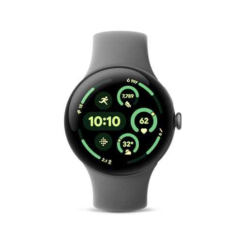 Google Pixel Watch 3 (45mm) 2024 Model - Android Smartwatch, Heart Rate Tracking, Fitbit Advanced Running, Fitness Insights, 24-Hour Battery - Matte Hazel Aluminum Case - Hazel Band - Wi-Fi