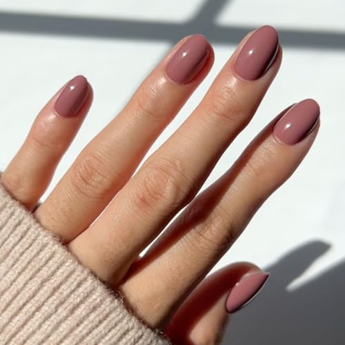 Glamnetic Press On Nails - Short Oval, Glossy Fake Nails 30 Pc Full Kit