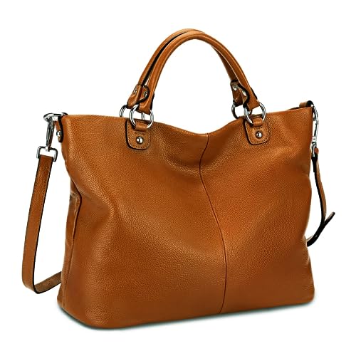 Kattee Genuine Leather Tote Purse for Women, Top Handle Satchel