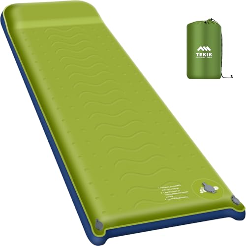 TEKIK Self Inflating Memory Foam Sleeping Pad with Pillow for Camping