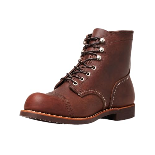 Red Wing Shoes Heritage Iron Ranger 8111 Men Boot, Amber, 8 D