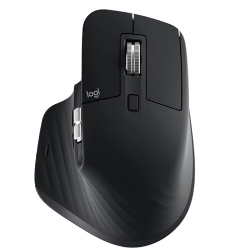 Logitech MX Master 3S - Wireless Performance Mouse with Ultra-Fast Scrolling, Ergo, 8K DPI, Track on Glass, Quiet Clicks, USB-C, Bluetooth, Windows, Linux, Chrome (Black)