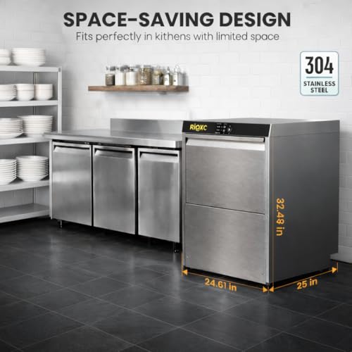 RIOXC undercounter dishwasher controls and door