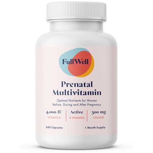 FullWell Women's Prenatal Multivitamin, 240 Count (30 Servings)