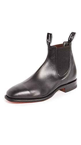R.M. Williams Men's Classic Leather Chelsea Boots, Black, 6 Medium US