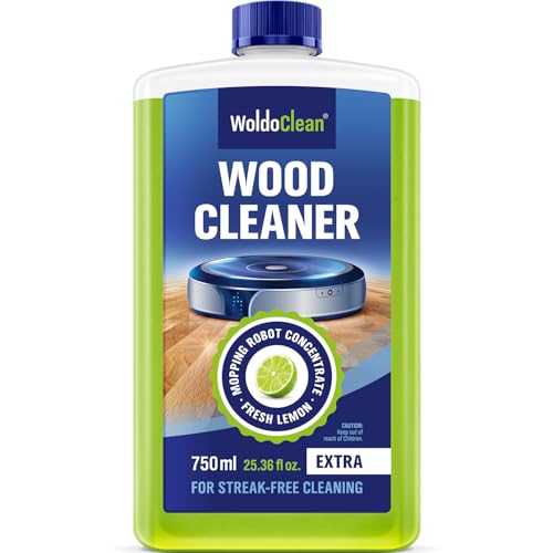 WoldoClean Wood Floor Cleaner for Robot Mops 25.36 fl.oz - pH-Neutral & Streak-Free, Compatible with Roborock, Dreame, Roomba, Tineco, Hardwood & Laminate Concentrate