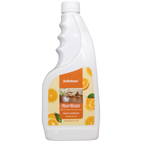 Aolleteau Floor Cleaner Compatible with Roborock, Eufy, Dreame, iRobot Roomba Robot Vaccum and Mop, Wet Dry Vacuums and Wetjet Mops, 16.9 FL.oz, Concentrate, Dilution Ratio 1:200, Orange Scent