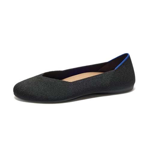 Rothy's The Daily Flat for Women, Pointed-Toe Ballet Flat, Black, Size 9