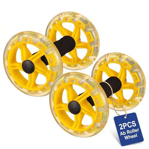 Toddmomy Ab Roller Wheel: roue abdominale pour l’entraînement du tronc, rouleau abdominal d’exercice, poids à main, haltère, appareil d’exercice de fitness, équipement pour salle de sport à domicile pour hommes/femmes