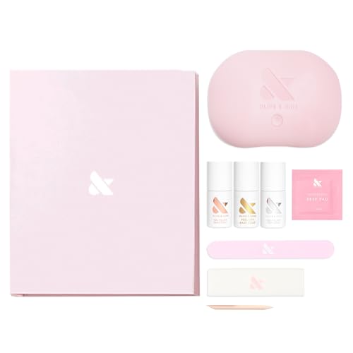 Olive & June Gel Starter Kit | Includes Nail Tools, Peel-Off & Gel Base Coats, Top Coat, & LED Lamp | Easy At-Home Manicure Kit | 15-Free, Vegan, Cruelty-Free