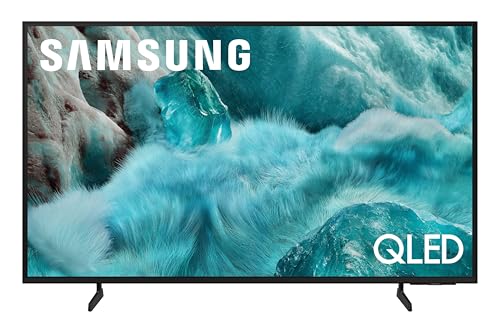 Samsung 65-Inch Q7F unboxed in living room showing the screen and stand