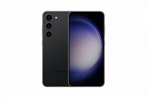 SAMSUNG Galaxy S23 5G in Phantom Black showcasing its sleek design