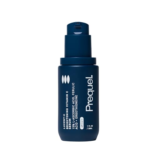 Prequel Skin Lucent-C, Vitamin C Serum for Face. Professional Facial L-Ascorbic Acid, Ferulic Acid Formula with Niacinamide. Clinical Skincare for Luminous Firm Skin. 1oz Pump