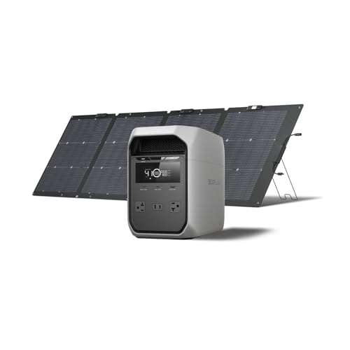 EF ECOFLOW Solar Generator Delta 3 Classic with 220W Solar Panel, 1024Wh