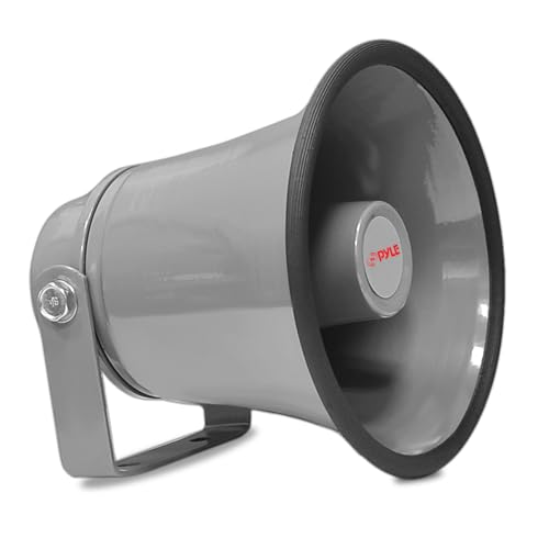 Pyle Indoor / Outdoor PA Horn Speaker - 8.1” Portable PA Speaker with 8 Ohms Impedance and 50 Watts Peak Power - Mounting Bracket and Hardware Included