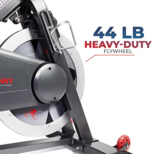 Tablet holder and console area on Sunny Health & Fitness bike