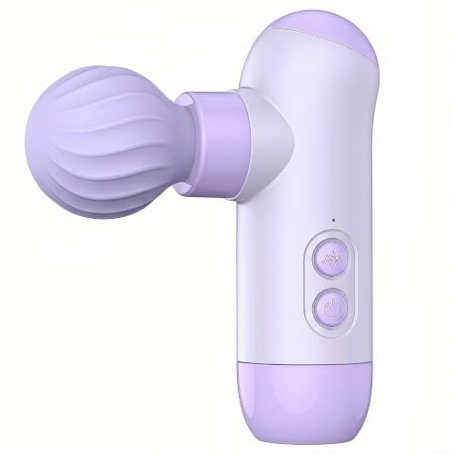 Mini Massage Gun, Silent Brushless Motor Ultra-Quiet Pocket Sized Percussion Muscle Massager, Powerful Rechargeable Fascial Gun for Athletes Back Pain Relief, Ideal for Home Office Travel