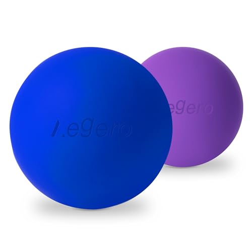 Massage Lacrosse Balls for Myofascial Release,Yoga Deep Tissue Massage,Trigger Point Therapy and Foot Plantar Fasciitis,Muscle Soreness Massager Ball (2Pack,Deep Blue and Purple)
