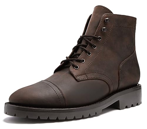 Thursday Boot Company Men’s Captain Lug Cap Toe Leather Boots, Tobacco, 9