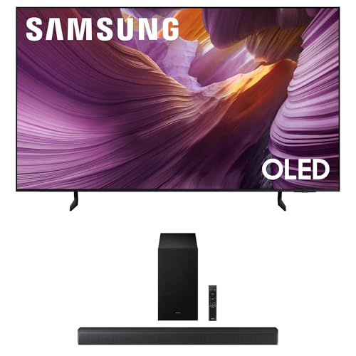 SAMSUNG QN55S85FAFXZA 55 Inch OLED HDR 4K Smart TV with a HW-B630F B-Series Soundbar 3.1 Ch and Subwoofer with Dolby Audio (2025)