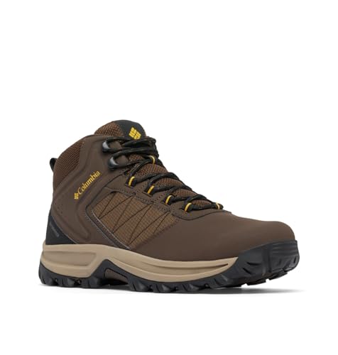 Columbia Mens Transverse Waterproof Hiking Boot, Cordovan/Golden Yellow, 7.5