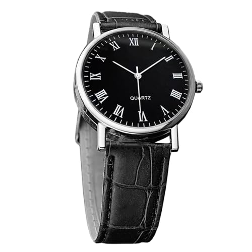 Classic Watches for Men - Elegant Mens Timepiece, Stylish Analog-Watch | Fashionable Leather Strap-Watch, Dress Business Casual Water Resistant, Leather Strap BusinessSturdy and Waterproof for Men