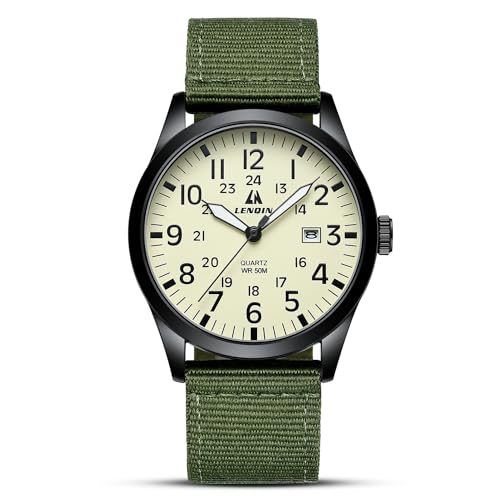 LN LENQIN Mens Watches Military Sport Analog Quartz Watch for Men