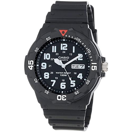 Casio Men's Quartz Day-Date Indicator Black Resin Dive Watch (Model: MRW200H-1BV)