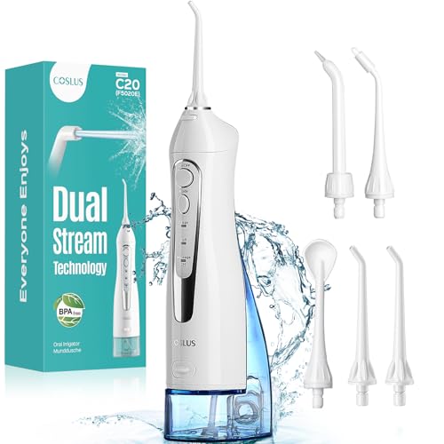COSLUS ADA Accepted C20 Water Dental Flosser Pick, Professional Set White