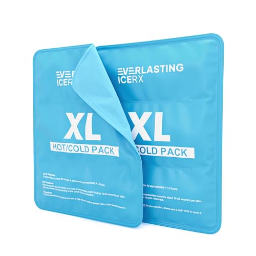 Reusable Ice Packs for Injuries, Soft Large Ice Pack XL, 2 Pack 11x14.5 in